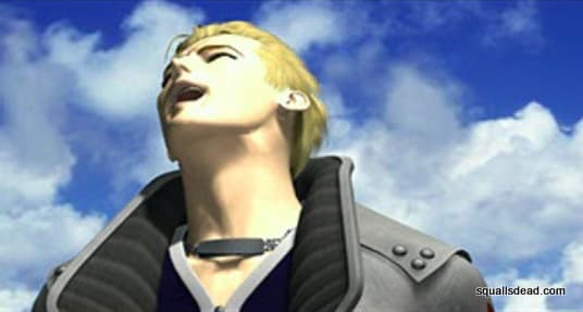 A laughing Seifer is seen against a blue sky backdrop on a sunny day.